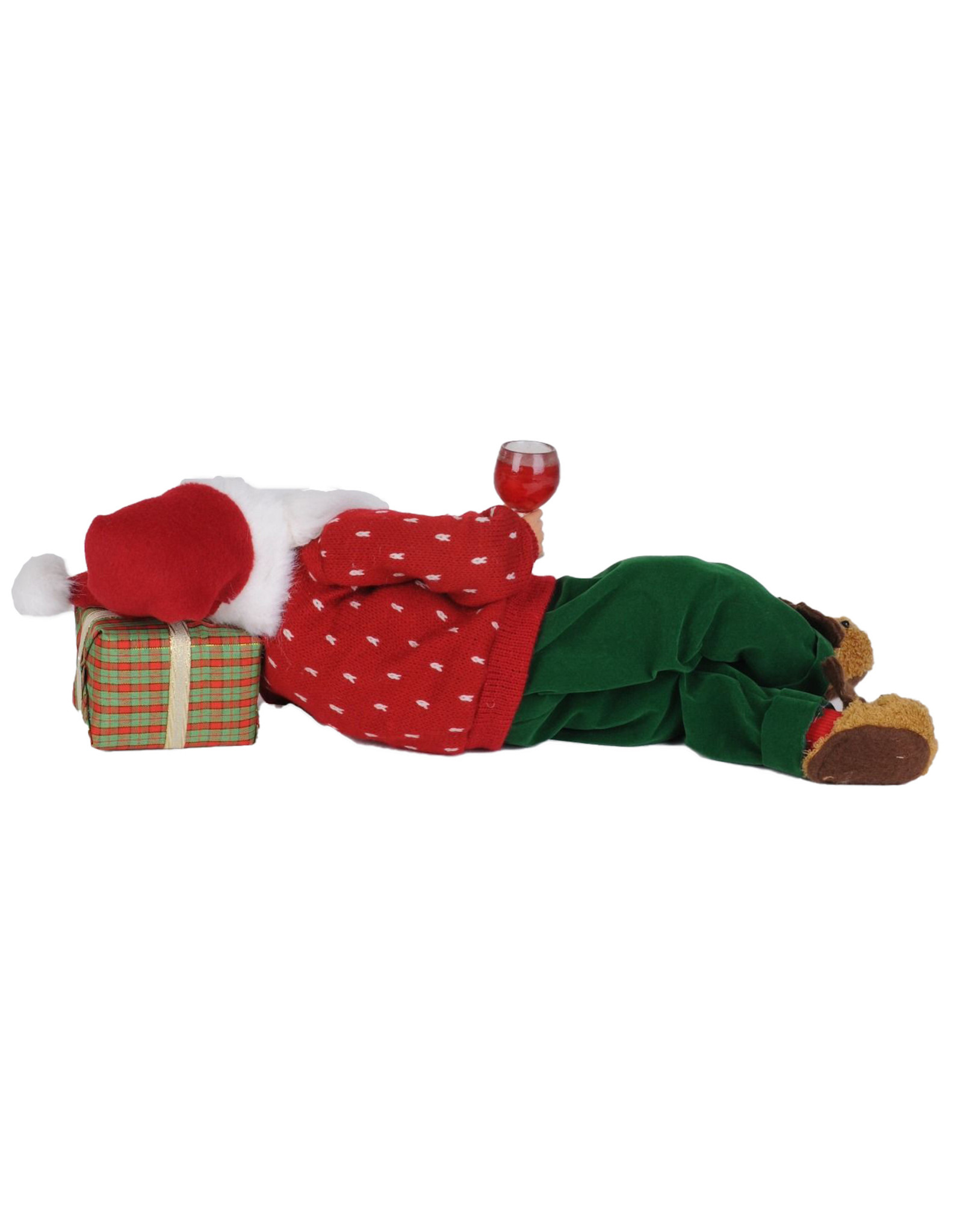 Karen Didion Wine And A Movie Santa Christmas Decor