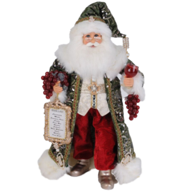 Karen Didion Sparkling Green Wine Santa Christmas Decor