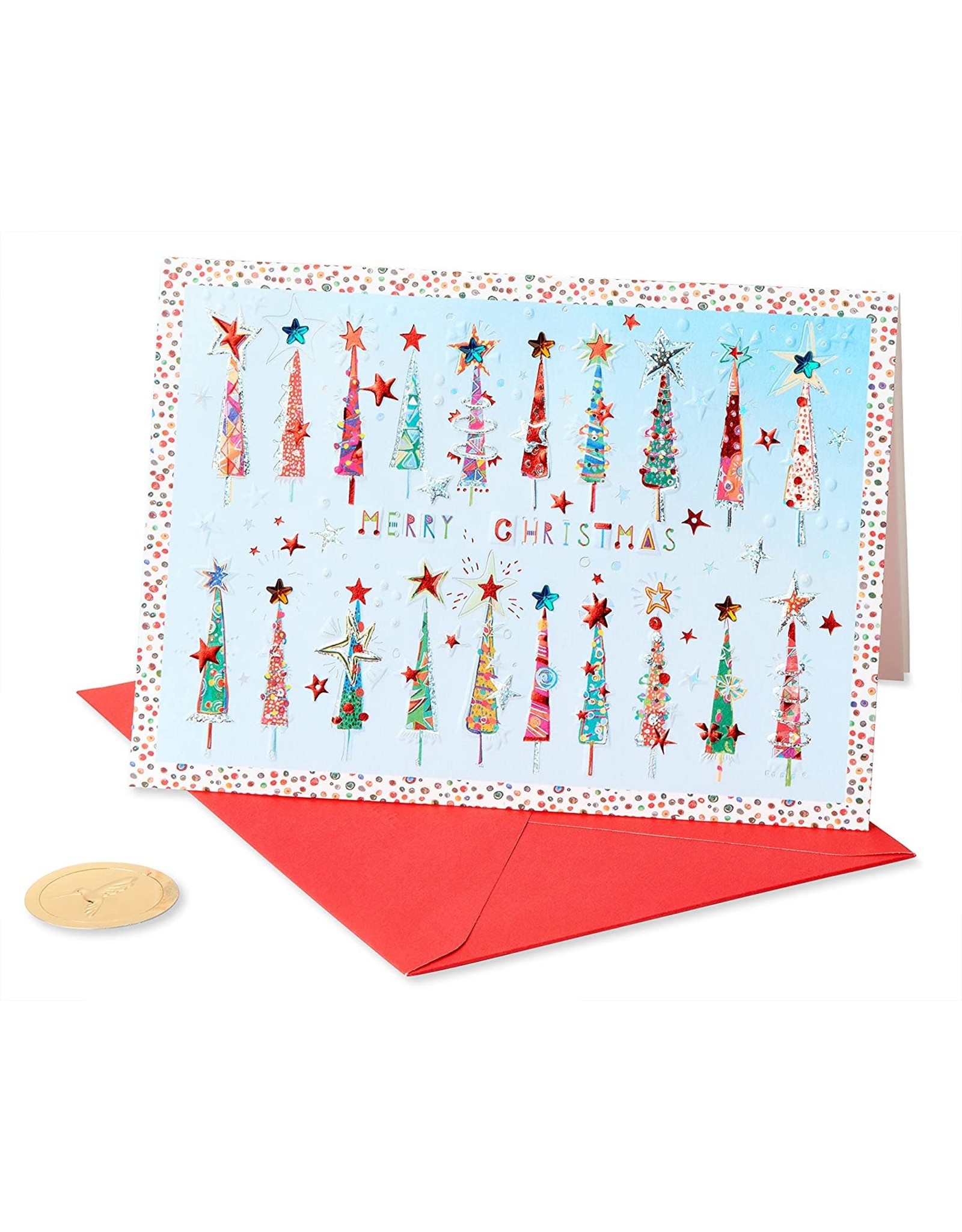 PAPYRUS® Christmas Card Row Of Trees Wonderful Holiday Season