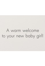 PAPYRUS® New Baby Card Pink Dress On Hanger New Baby Girl