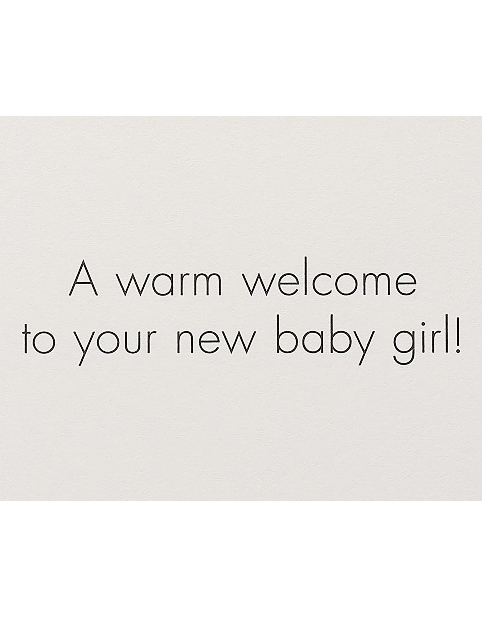 PAPYRUS® New Baby Card Pink Dress On Hanger New Baby Girl