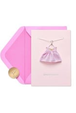 PAPYRUS® New Baby Card Pink Dress On Hanger New Baby Girl