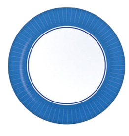 PPD Paper Product Design Paper Plates Blue Salad Dessert Plate