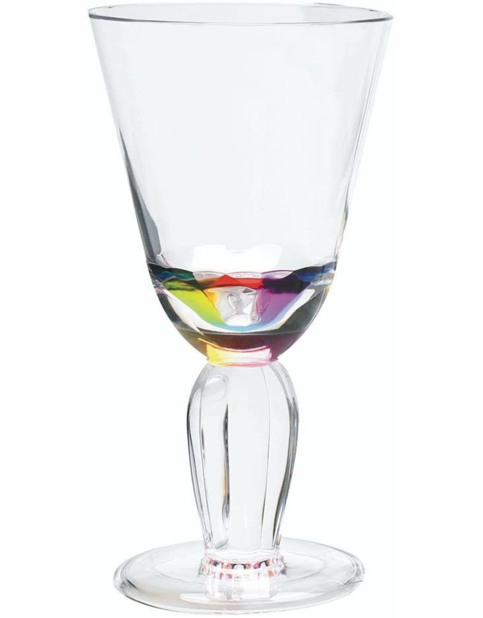 Merritt International Acrylic Diamond Rainbow Wine Glasses 12 Oz Set Of 4