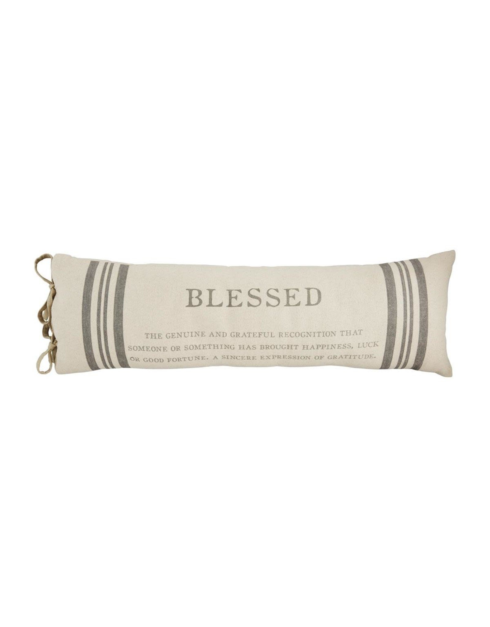 Mud Pie Blessed Definition Pillow 11x35 Inch Long Pillow