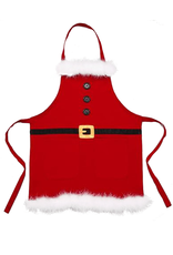 Peking Handicraft Santa With Fur Trim Christmas Santa Suite Apron