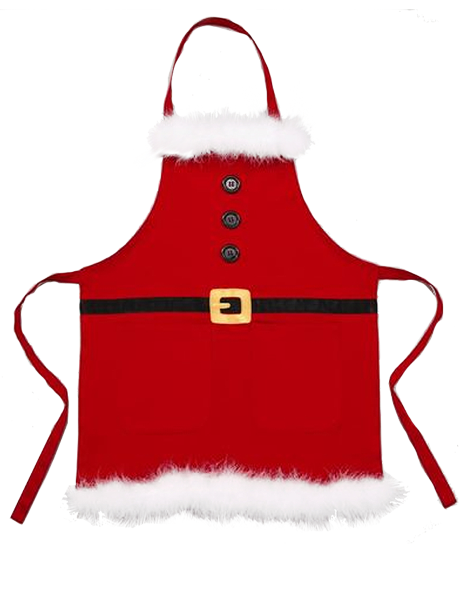 Peking Handicraft Santa With Fur Trim Christmas Santa Suite Apron