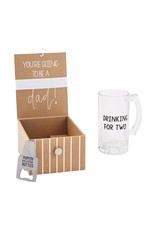 Mud Pie Dad To Be Beer Glass Baby Announcement Gift Set