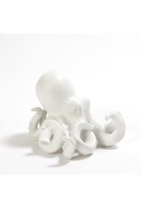 Global Views Ceramic Octopus Sculpture Figurine Matte-White