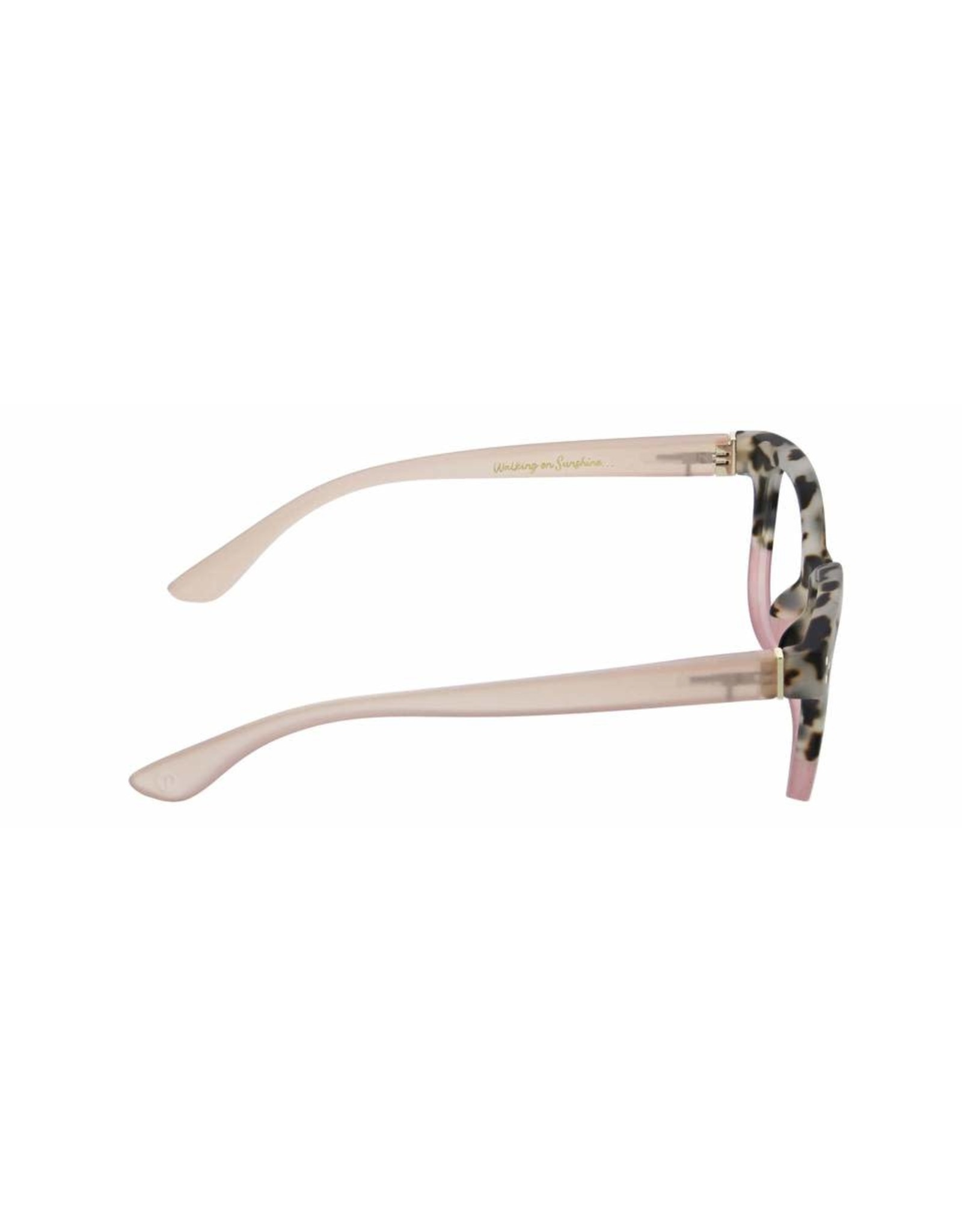 Reading Glasses Walking on Sunshine Gray Tortoise Pink +2.50