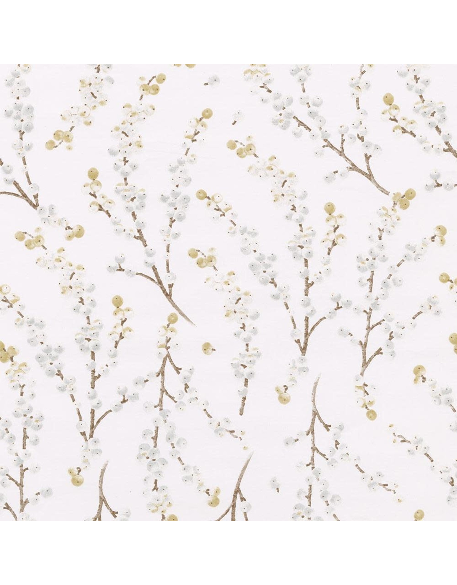 Caspari Christmas Gift Wrapping Paper 8ft Roll Berry Branches
