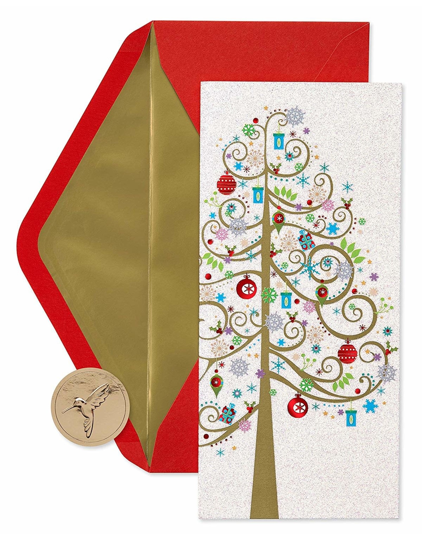 PAPYRUS® Boxed Christmas Cards Whimsical Tree W Gifts 16pk