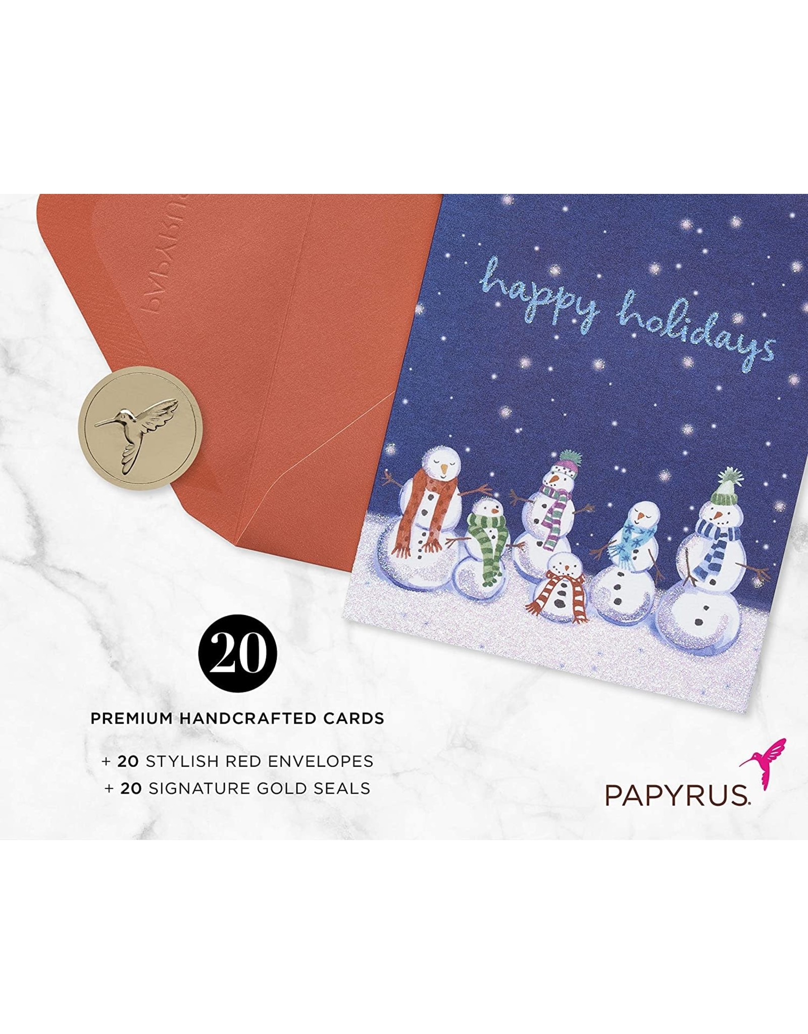 PAPYRUS® Boxed Christmas Cards Snowman Family 20pk