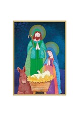 Caspari Boxed Christmas Cards 16pk Nativity