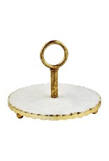 Mud Pie Chipped Marble Gold Edge Server