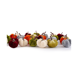 Mud Pie Mini Velvet Pumpkin Set 24 Assorted