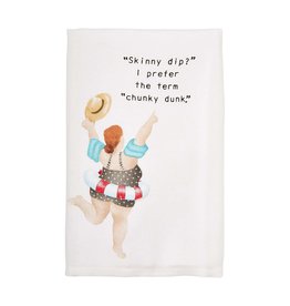 Mud Pie Hand Towel Pool Ladies Skinny Dip I Prefer Chunky Dunk