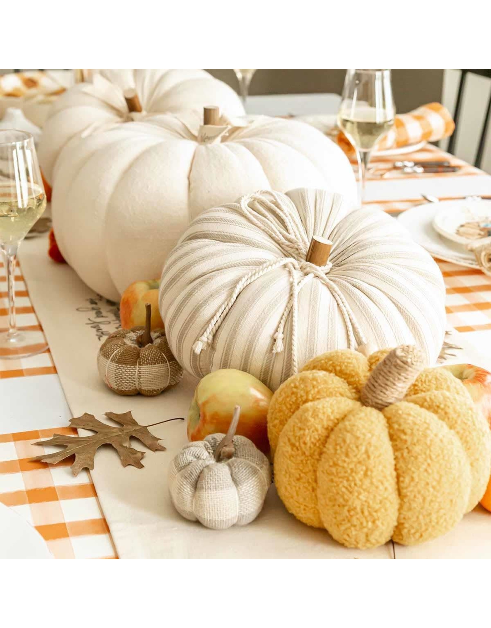 Mud Pie Buffalo Check Pumpkin Place Card Holder - T