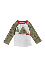 Mud Pie Kids Gifts Christmas Tee Shirt Camouflage Tent - Large 4T-5T