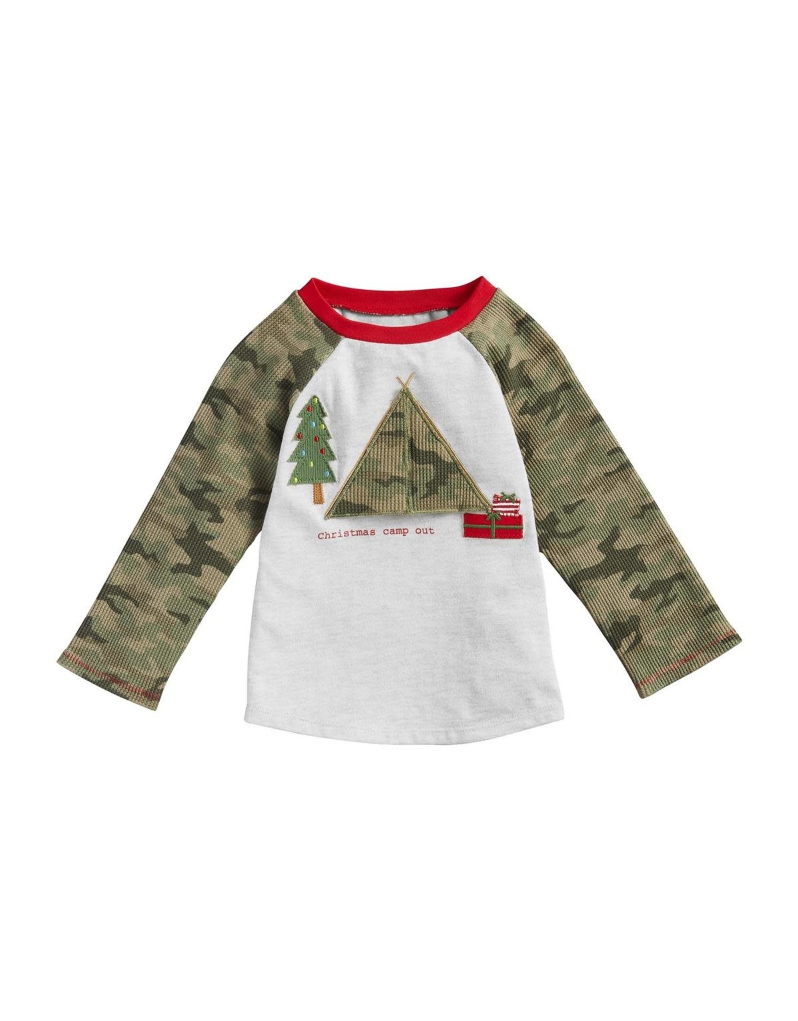 Mud Pie Kids Gifts Christmas Tee Shirt Camouflage Tent - Large 4T-5T
