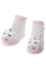 Mud Pie Baby Gifts Pink Unicorn Rattle Toe Socks