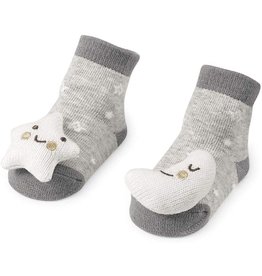 Mud Pie Baby Gifts Moon And Star Rattle Toe Socks