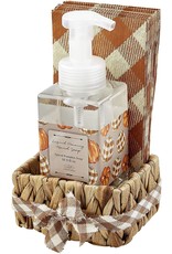 Mud Pie Spiced Pumpkin Hand Soap Buffalo Check Guest Towel Basket Set