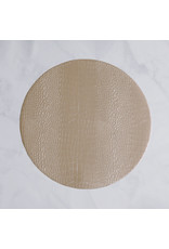 Beatriz Ball Croc Reversible 16 Round Placemats Set of 4 Gold Silver