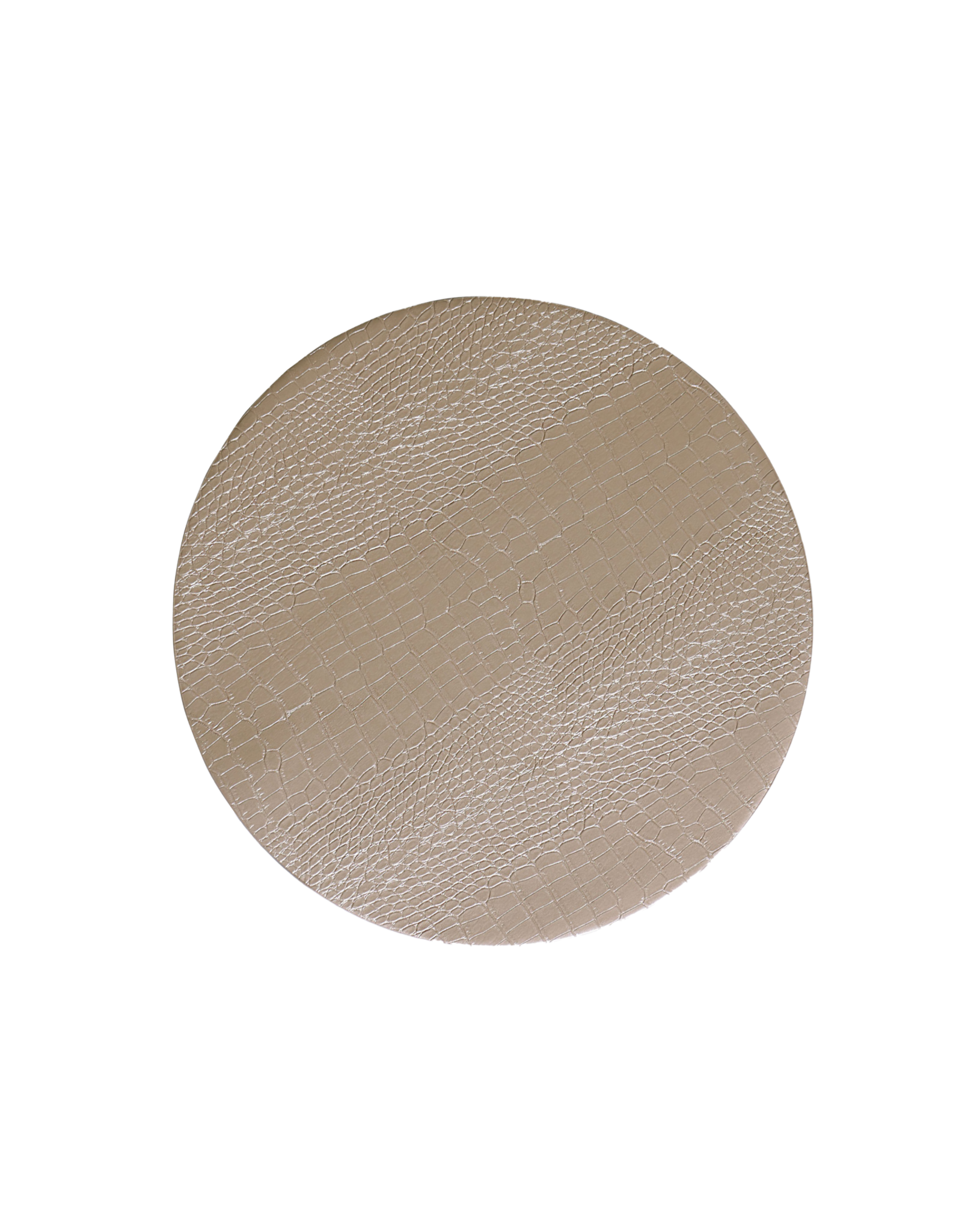 Beatriz Ball Croc Reversible 16 Round Placemats Set of 4 Gold Silver