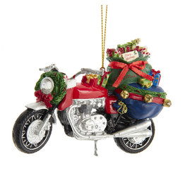 Kurt Adler Motorcycle With Presents Ornament