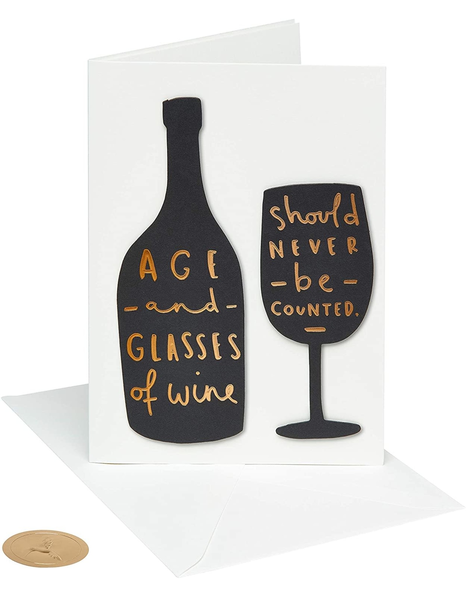 PAPYRUS® Birthday Card Age And Glasses Of Wine Should Never Be Counted