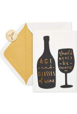 PAPYRUS® Birthday Card Age And Glasses Of Wine Should Never Be Counted