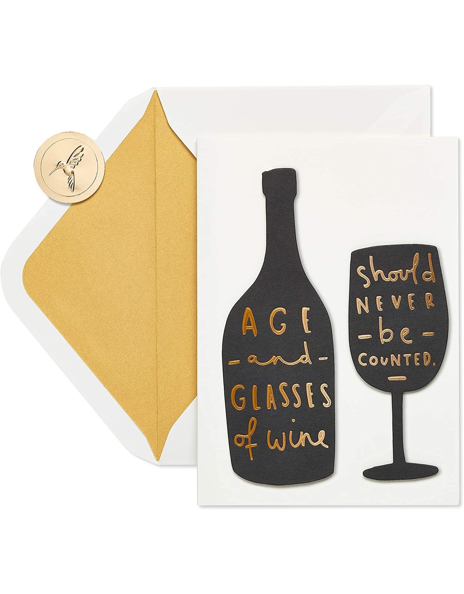 PAPYRUS® Birthday Card Age And Glasses Of Wine Should Never Be Counted