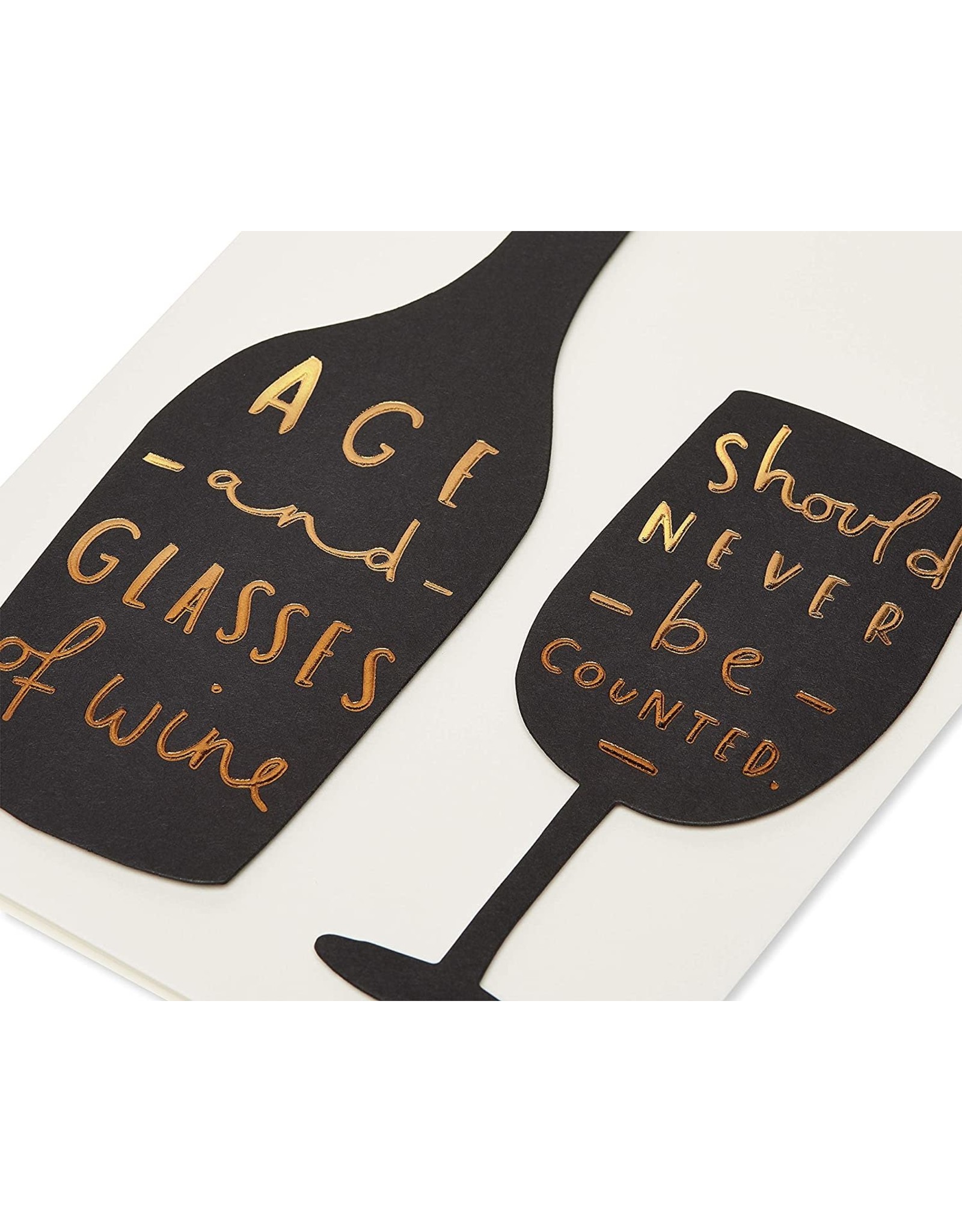 PAPYRUS® Birthday Card Age And Glasses Of Wine Should Never Be Counted