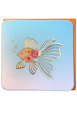 PAPYRUS® Blank Note Card Gemmed Bold Goldfish