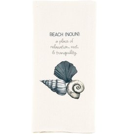 Mud Pie Hand Towel Beach Definition Watercolor Shell Towel