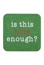 Mud Pie Christmas Felt Coaster Is This Jolly Enough