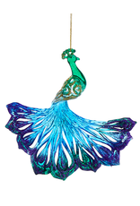 Kurt Adler Glitter Peacock Ornament G