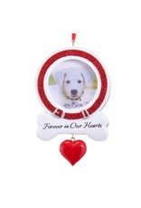 Kurt Adler Forever In Our Hearts Dog Picture Frame Ornament For Personalization