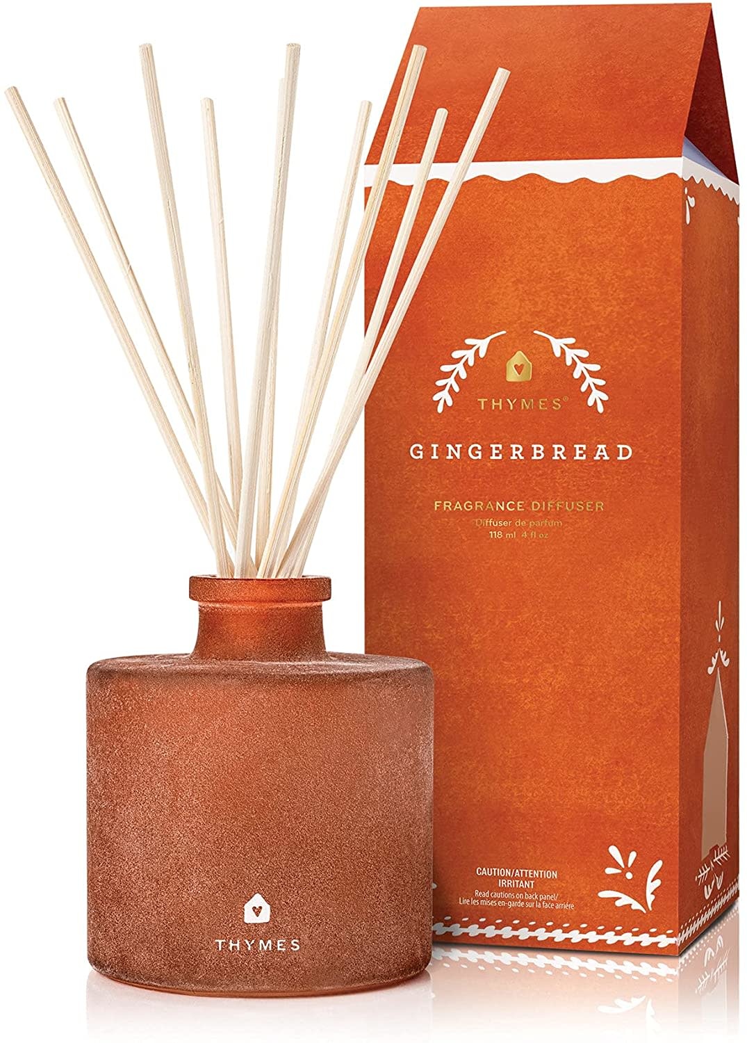 THYMES Gingerbread Reed Diffuser Set 4 Oz Digs N Gifts