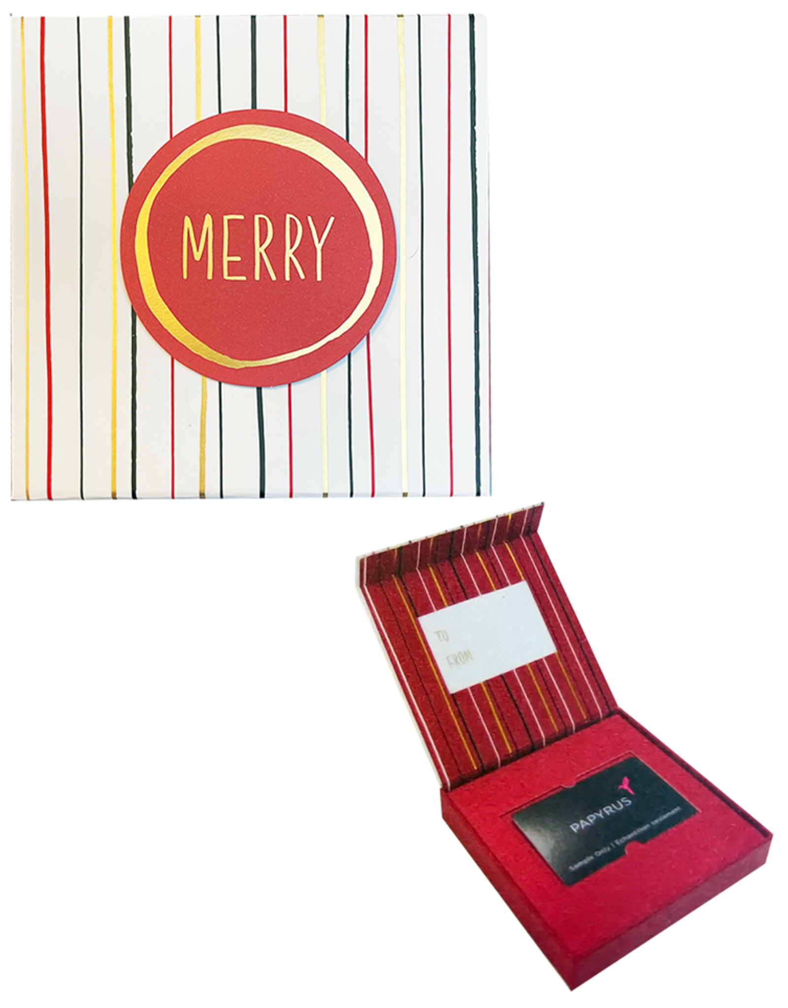 PAPYRUS® Gift Card Box Holiday Gift Card Holder With Merry