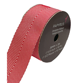 PAPYRUS® Gift Ribbon Red Chevron Designer Ribbon 10 FT