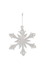 Kurt Adler Crystal Iridescent Snowflake Ornaments Christmas Set of 12