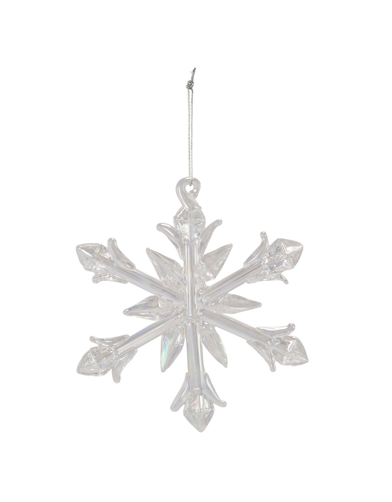 Kurt Adler Crystal Iridescent Snowflake Ornaments Christmas Set of 12