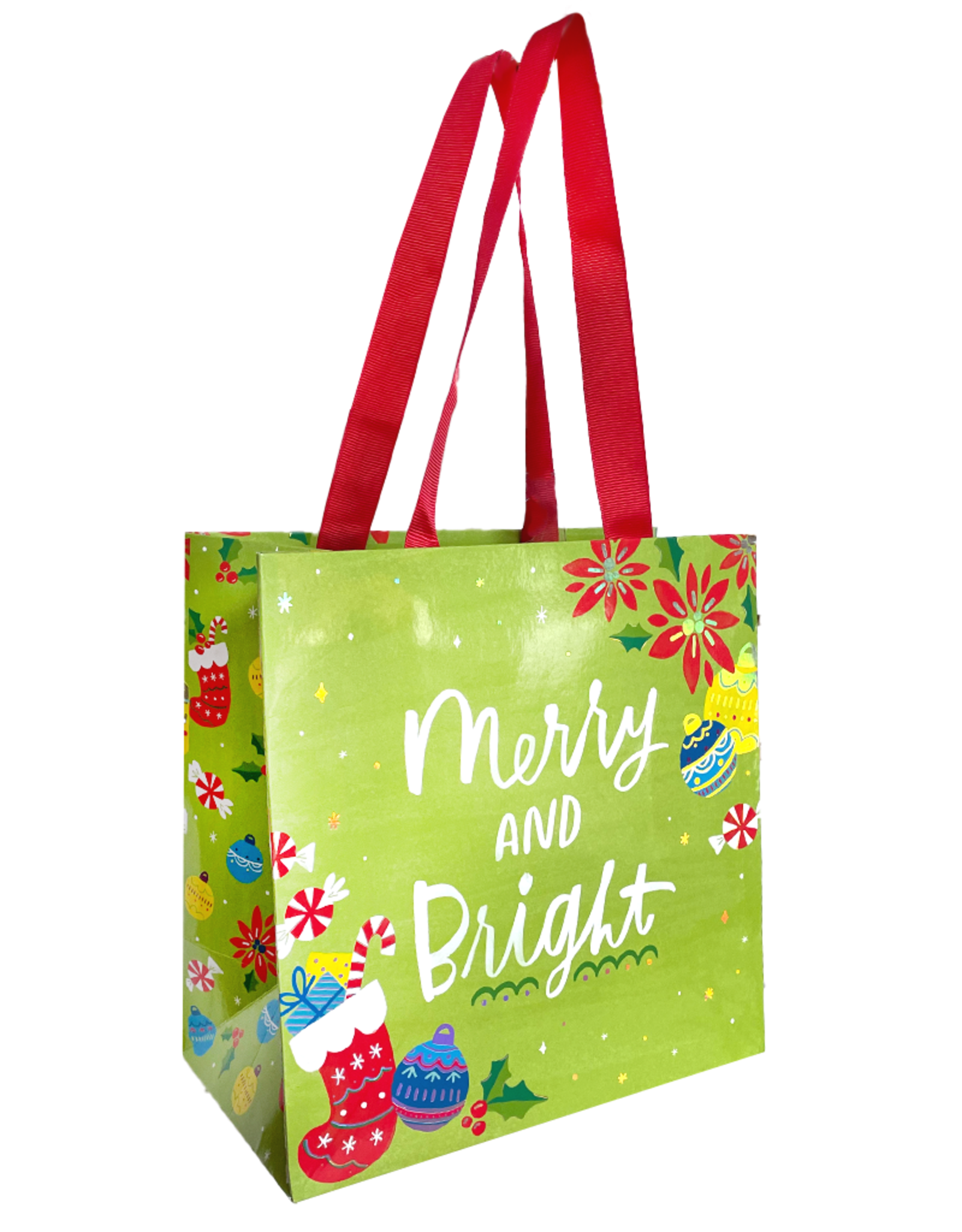 PAPYRUS® Christmas Gift Bag Medium 8x8x4 Merry N Bright