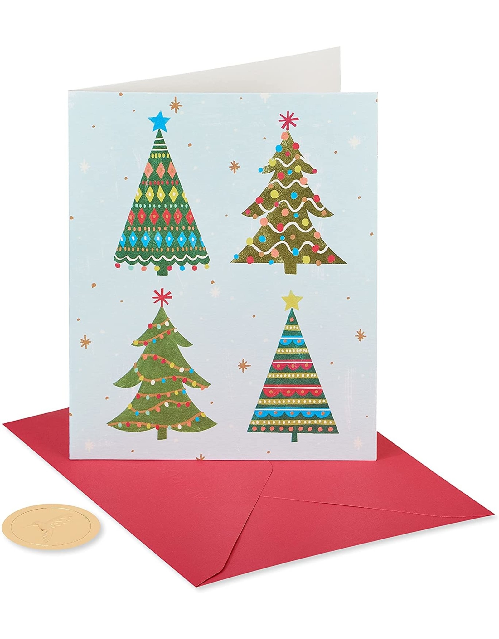 PAPYRUS Boxed Christmas Cards 20pk Grid Of Trees Digs N Gifts Boxed Papyrus Christmas Cards