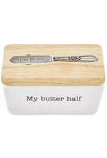 Mud Pie My Butter Half Butter Dish Set With Spreader