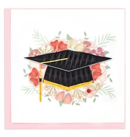 Quilling Card Quilled Floral Mortar Board Graduation Greeting Card