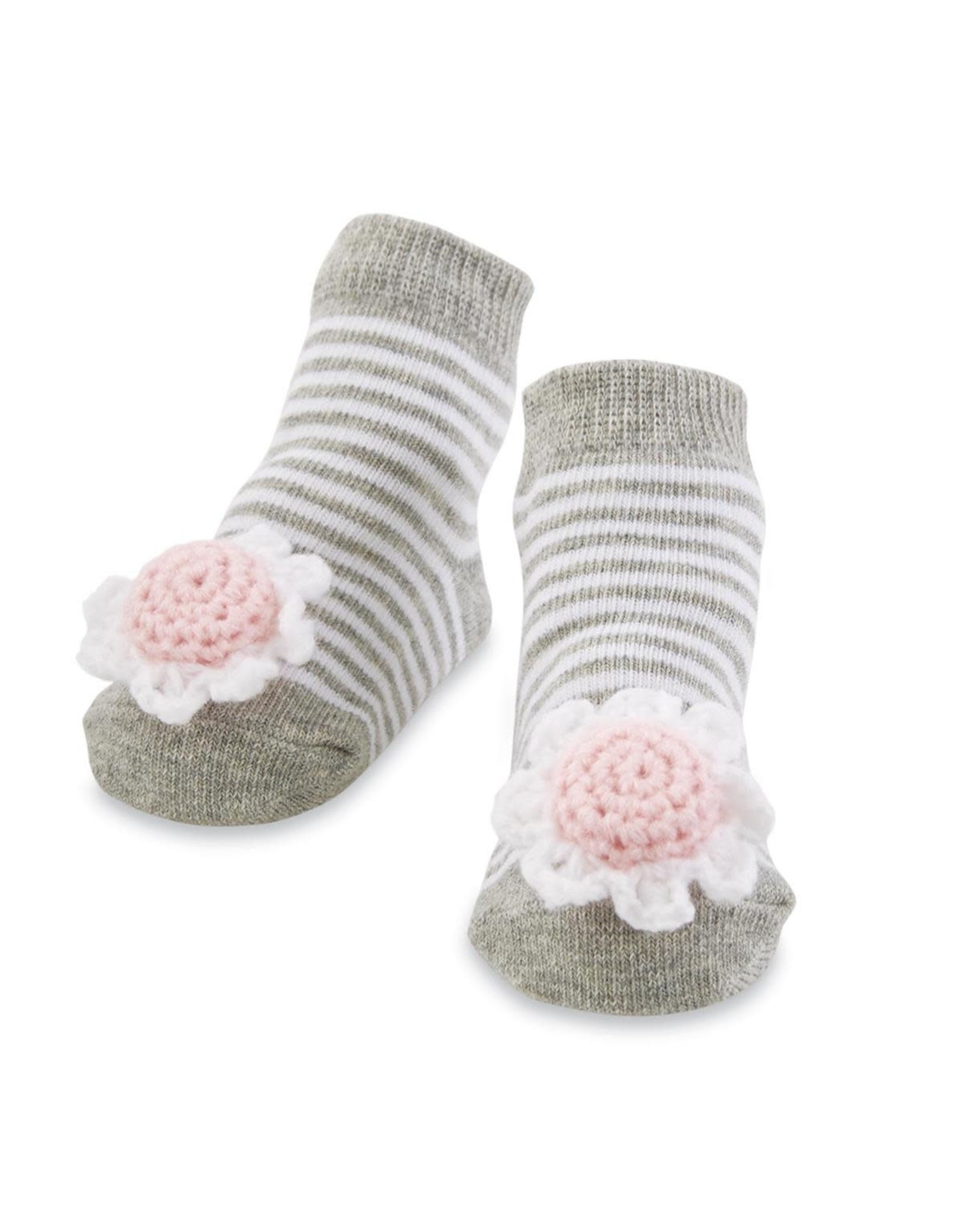 Mud Pie Baby Gifts Flower Rattle Toe Socks