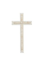 Mud Pie Beaded Wood Cross 11 Inch